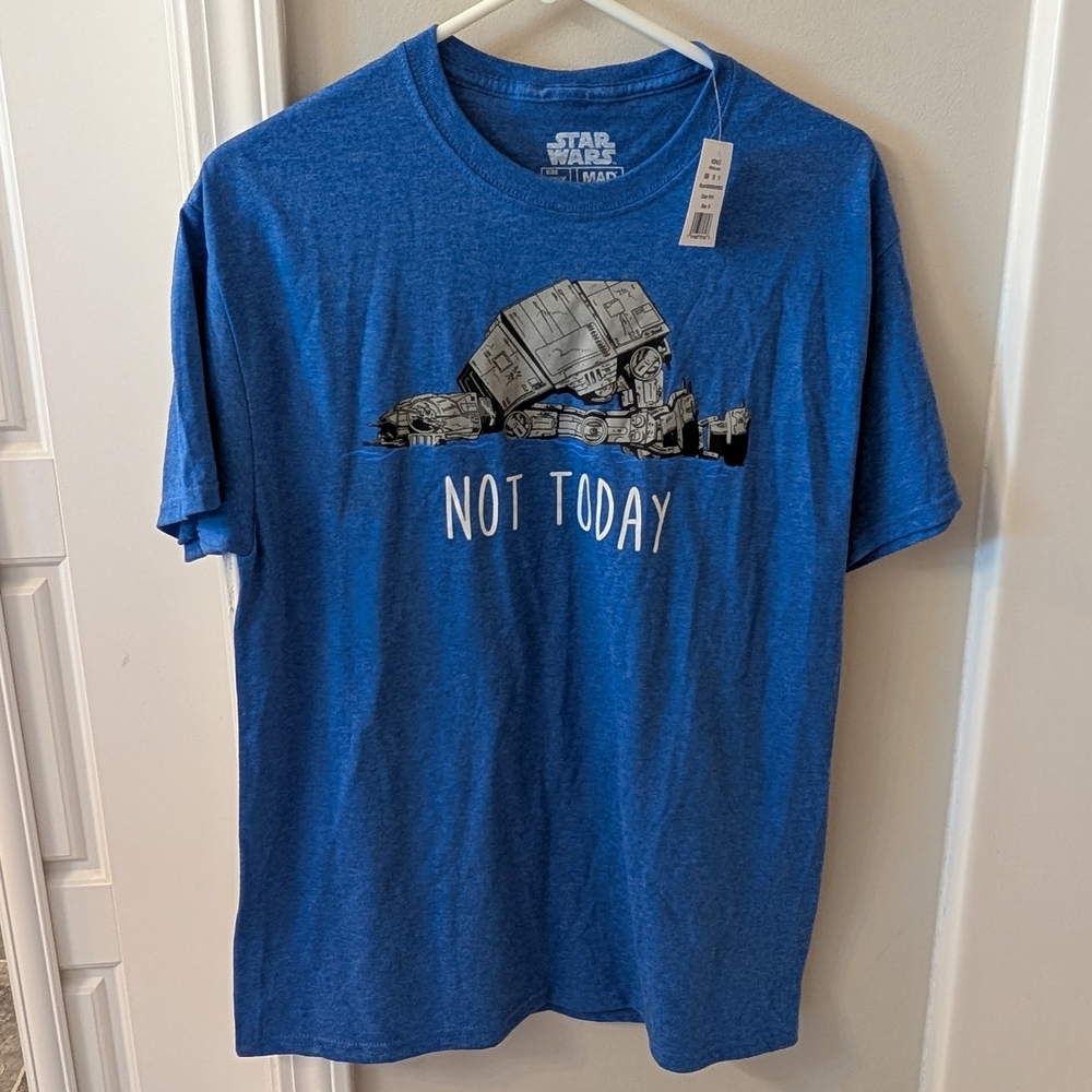 Star Wars AT-AT “Not Today” Graphic Tee – Blue (Medium) NWT